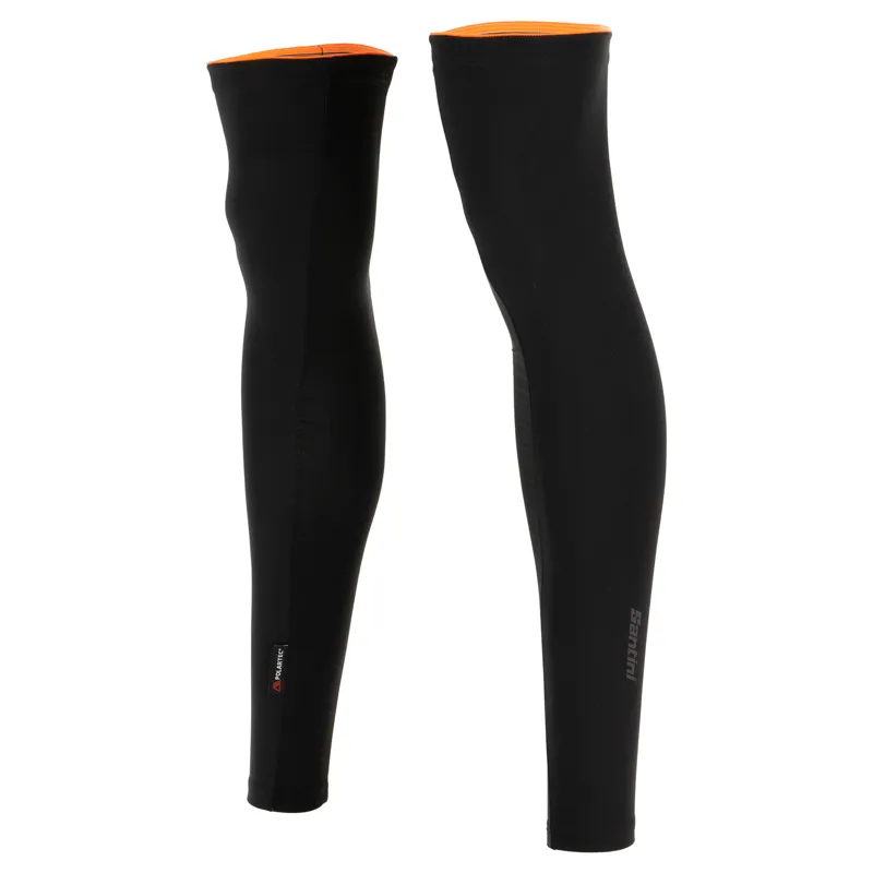 Santini Wind-Proof Water Resistant Leg Warmers In Black 3 Santini Wind-Proof Water Resistant Leg Warmers In Black
