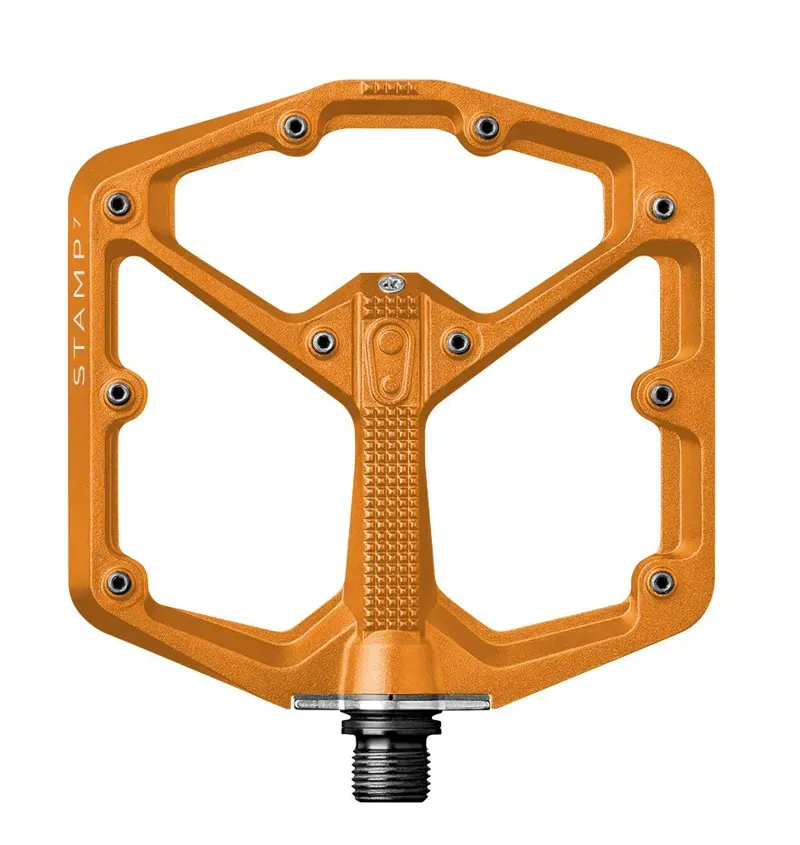 Crankbrothers Stamp 7 Flat Pedals In Orange 3 Crankbrothers Stamp 7 Flat Pedals In Orange