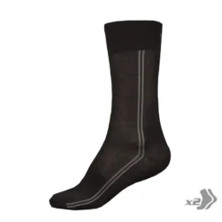 Endura Twin Pack Coolmax Long Socks In Black