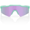 100% Speedcraft SL HiPER Lavender Mirror Lens Sunglasses In Soft Tact Mint